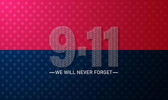 Patriot Day September 11th background illustration vector