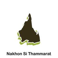 map of Nakhon Si Thammarat City Flat element design, on white background vector
