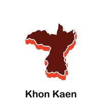 map of Khon Kaen City Flat element design, on white background vector