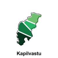Map City of Kapilvastu World Map International template with outline graphic style, isolated on white background vector