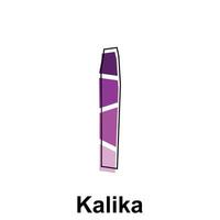 Map City of Kalika World Map International template with outline graphic style, isolated on white background vector