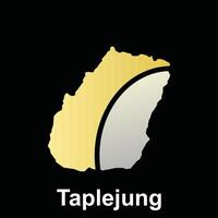 Map Of Taplejung City Modern Simple, illustration design template vector