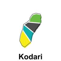 Map Of Kodari City Modern Colorful design, illustration design template vector