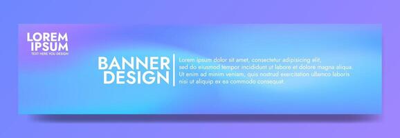 Gradient blurred banner in shades of purple and blue. Ideal for web banners, social media posts, or any design project that requires a calming backdrop vector