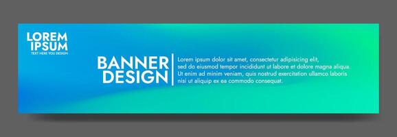 Gradient blurred banner in shades of green blue. Ideal for web banners, social media posts, or any design project that requires a calming backdrop vector