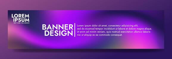 Gradient blurred banner in shades of violet blue. Ideal for web banners, social media posts, or any design project that requires a calming backdrop vector