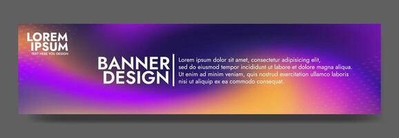 Gradient blurred banner in shades of violet yellow. Ideal for web banners, social media posts, or any design project that requires a calming backdrop vector