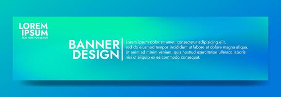 Gradient blurred banner in shades of green blue. Ideal for web banners, social media posts, or any design project that requires a calming backdrop vector