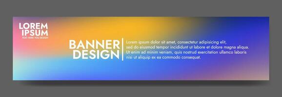 Gradient blurred banner in shades of yellow and blue. Ideal for web banners, social media posts, or any design project that requires a calming backdrop vector