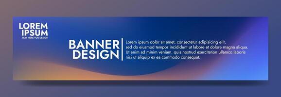 Gradient blurred banner in shades of blue and orange. Ideal for web banners, social media posts, or any design project that requires a calming backdrop vector
