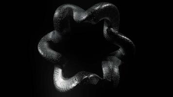 3D Chrome Snake Ouroboros with Metal Effect video