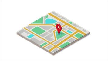 Isometric map with location pointer video