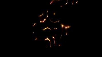 3d patterns of flames surface abstract background. gold color liquid wave texture, 3d illustration render video