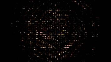 3d surface abstract background. gold color grid format , 3d illustration render video