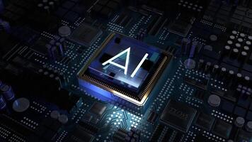 AI Concept with Computer Processor video