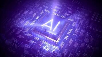 AI Concept with Computer Processor video
