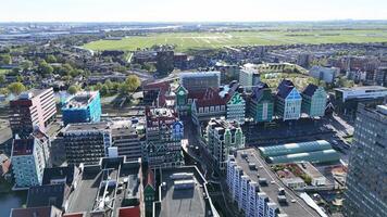zaandam, nederland. 360 graden visie van de stad van een dar video