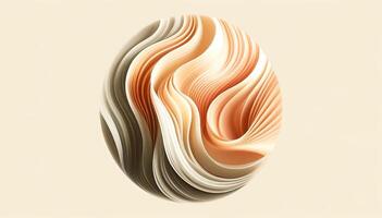 Mesmerizing abstract art featuring intricate paper waves in delicate hues photo