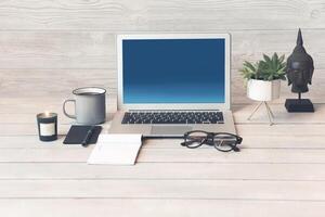 Design of modern workspace at home photo