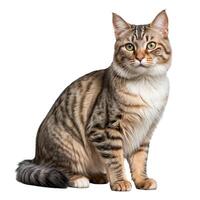 American Bobtail Cat - Striking Portrait of a Playful and Unique Feline with a Distinct Short Tail, Capturing the Breed's Wild Appearance and Affectionate Nature in Stunning Detail photo