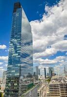panoramic view of city tower in Poland . High quality photo