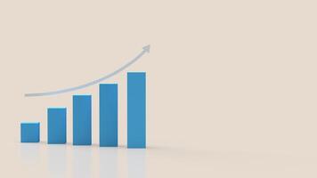 The chart for Business concept 3d rendering. photo