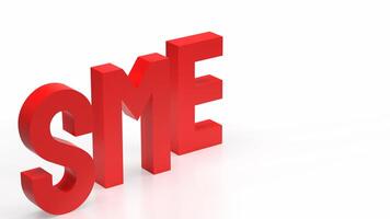 The sme text for Business concept 3d rendering. photo