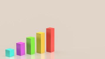 The chart for Business concept 3d rendering. photo