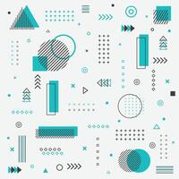 Modern Geometric shapes background in flat design vector
