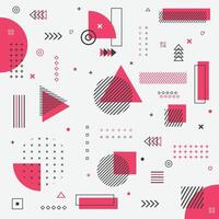 Modern Geometric shapes background in flat design vector