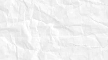 A white sheet of paper with a crumpled texture, full of wrinkles and creases video