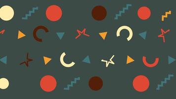 Repeating pattern with colorful Christmas ornaments and numbers for background design video