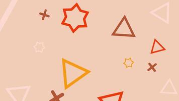 Graphic Triangle and Star Pattern Icons for Web and Safety Signs video