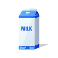 Milk boxes isolated on white background. vector