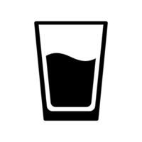 Glass of water icon isolated on white background. vector