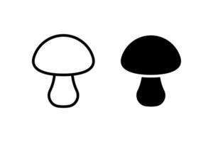Mushroom icon isolated on white background. vector