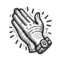 doodle hands up,Hands clapping. applause gestures. clapping. vector