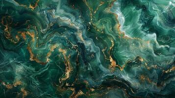 Abstract Green Marble Texture With Gold Veins. For Backgrounds, Design Projects, And Interior Decor photo