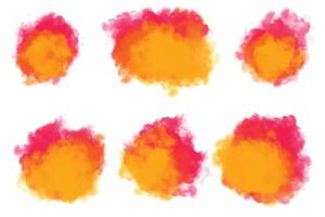 Modern colorful splash watercolor set design vector