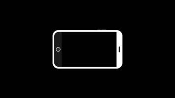 Rotate Your Phone Icon Animation Alpha Channel. Transparent Background. 4K Resolution video