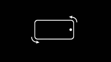 Rotate Your Phone Icon Animation Alpha Channel. Transparent Background. 4K Resolution video