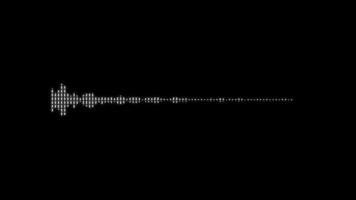 digital audio espectro som onda equalizador efeito animação alfa canal transparente fundo. 4k resolução video