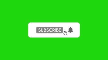 YouTube Subscribe Intro Animation. Green Screen Animation Subscribe Notification Button Green Screen. 4K Resolution video