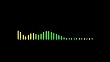 Digital Audio Spectrum Sound Wave Equalizer Effect Animation Alpha Channel Transparent Background. 4K Resolution video