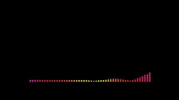 Digital Audio Spectrum Sound Wave Equalizer Effect Animation Alpha Channel Transparent Background. 4K Resolution video