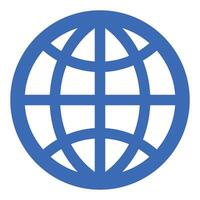 Blue browser icon. Internet and network. vector