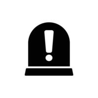 Lamp with an exclamation icon. vector