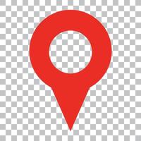 Map pin icon in red vector