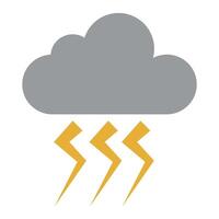 Clouds and lightning icon. Lightning strike. vector