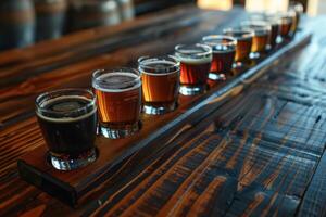 Assorted Craft Beer Tasting Flight photo